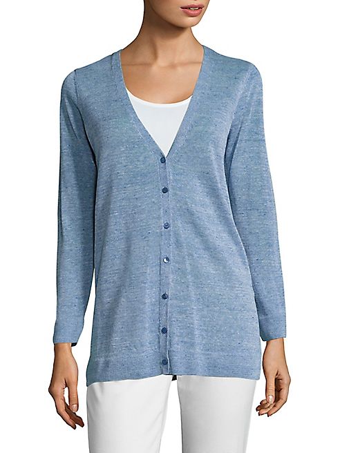 Eileen Fisher - Paint Linen V-Neck Cardigan