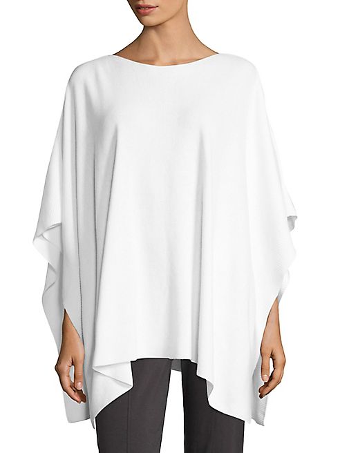 Eileen Fisher - Solid Boatneck Poncho