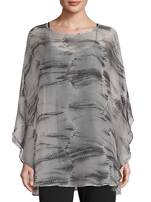 Eileen Fisher - Silk Shibori Poncho