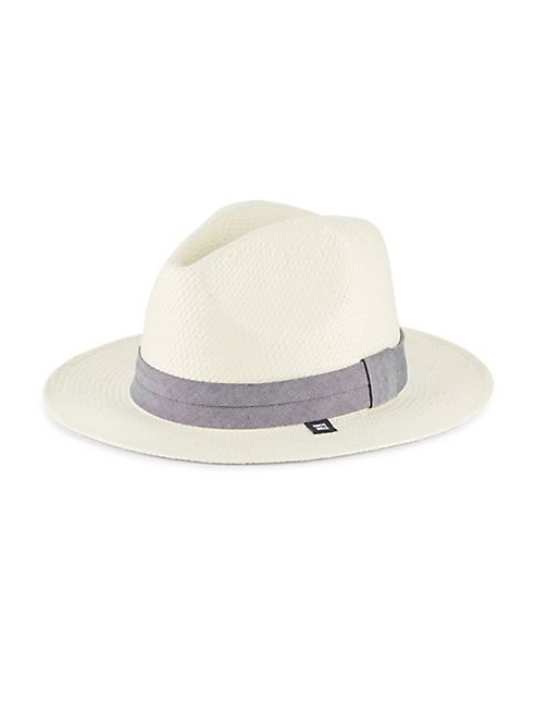 Block Headwear - Straw & Chambray Panama Hat