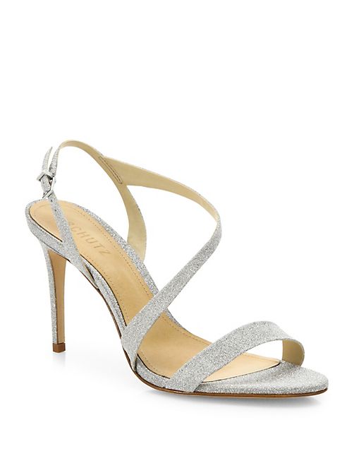 Schutz - Aleria Sparkle Leather Sandals