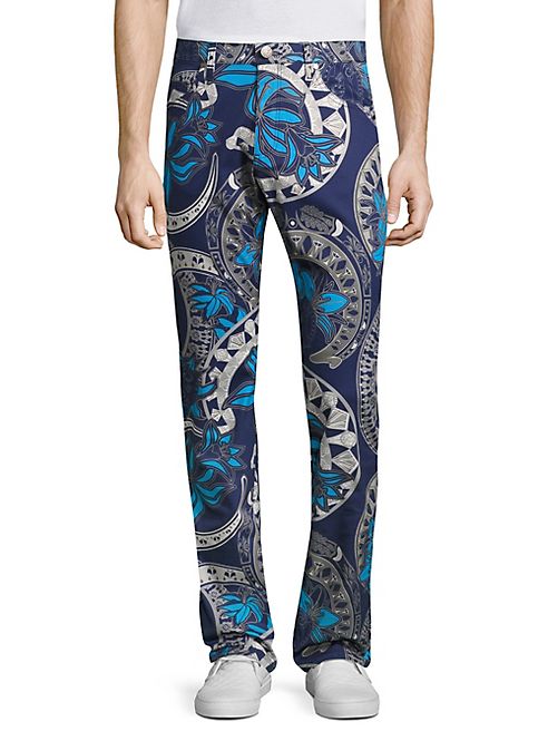 Versace Jeans - Regular-Fit Chain-Print Jeans