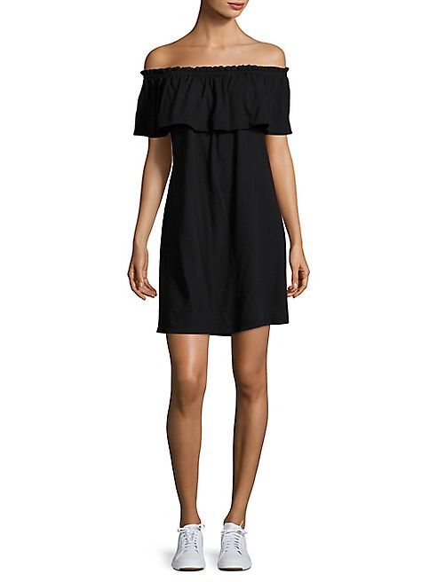 Current/Elliott - Cotton Ruffle Off-The-Shoulder Dress