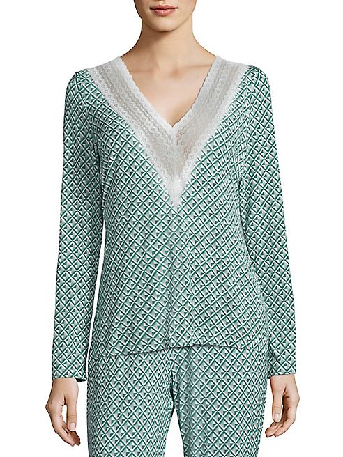 Saks Fifth Avenue Collection - Lori Diamond-Printed Top