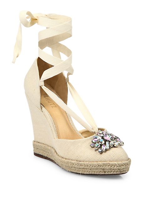 Schutz - Ninalena Espadrille Lace-Up Wedges