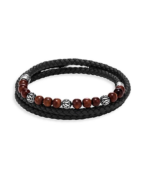 John Hardy - Leather & Silver Bracelet