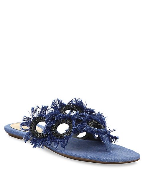 Schutz - Wally Denim Thong Sandals