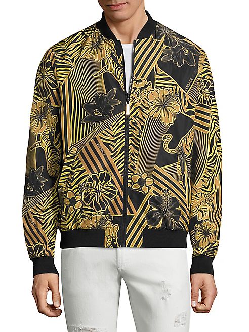 Versace Jeans - Nero Graphic Printed Blouson Jacket