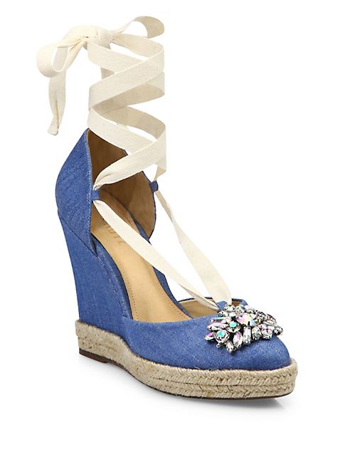 Schutz - Ninalena Espadrille Lace-Up Wedges