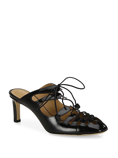 The Row - Dixie Leather Lace-Up Mules