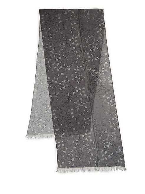 John Varvatos Star USA - Skull Leopard Printed Scarf