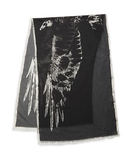 John Varvatos Star USA - Abstract Eagle Fringe Scarf