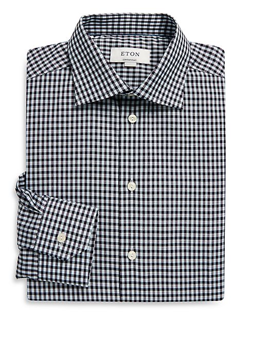 Eton - Regular-Fit Gingham Linen Blend Shirt