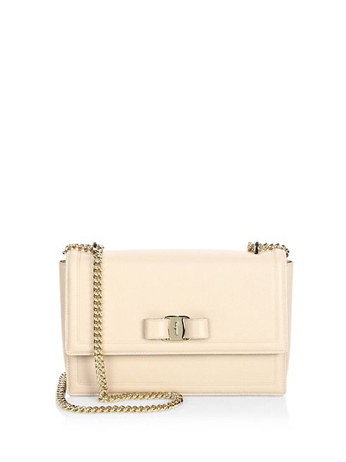 Salvatore Ferragamo - Vara Score Ginny Leather Shoulder Bag