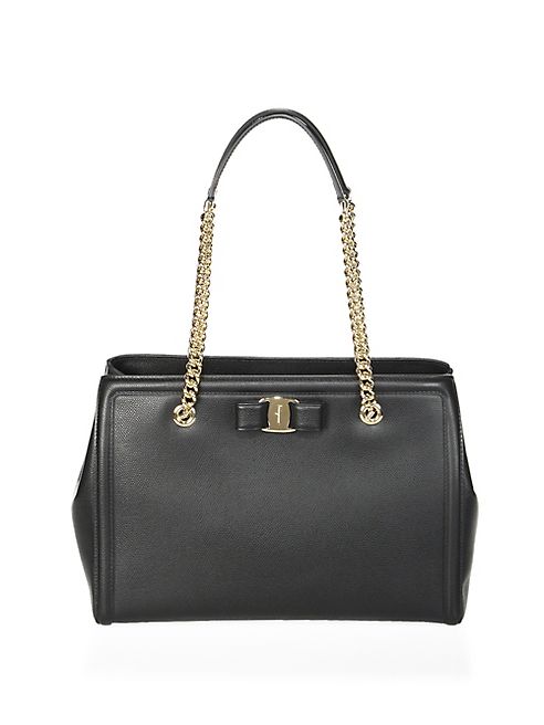 Salvatore Ferragamo - Vara Score Melike Leather Tote