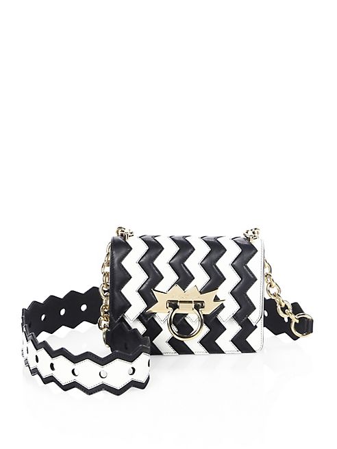 Salvatore Ferragamo - Capsule Zig Zag Sindy Leather Shoulder Bag