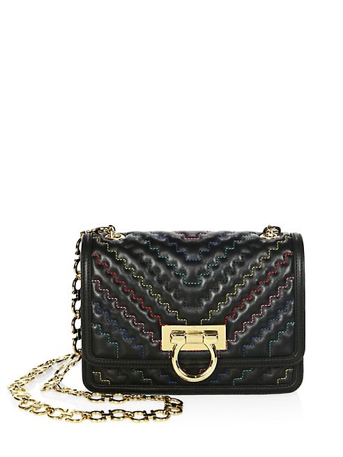 Salvatore Ferragamo - Capsule Zigzag Small Leather Shoulder Bag