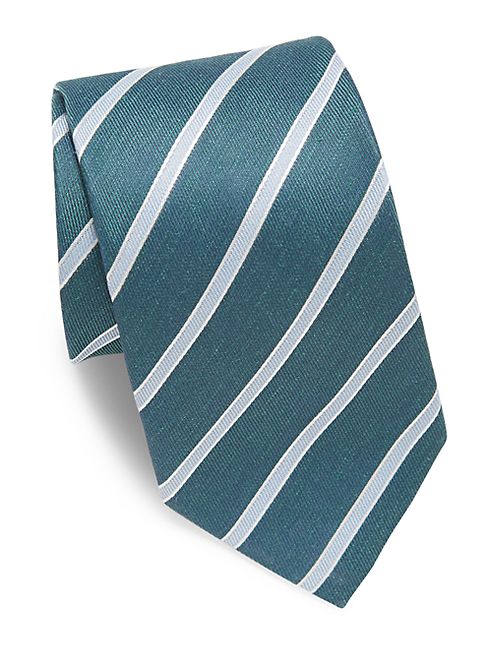 Eton - Striped Linen & Silk Tie