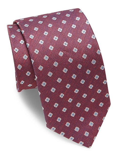 Eton - Medallion Linen & Silk Tie