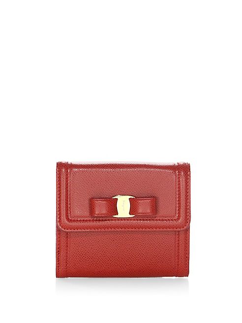 Salvatore Ferragamo - French Continental Vara Bow Leather Wallet