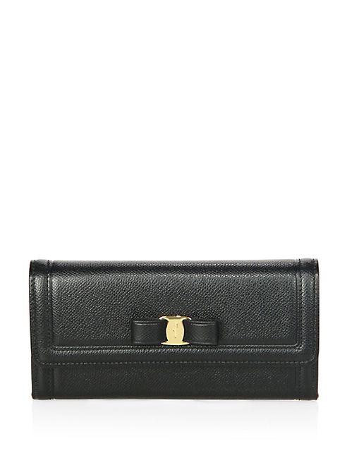 Salvatore Ferragamo - Vara Leather Bow Continental Wallet