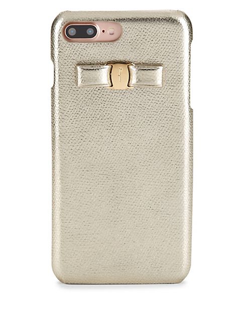 Salvatore Ferragamo - Vara Metal Leather iPhone 7 Plus Case