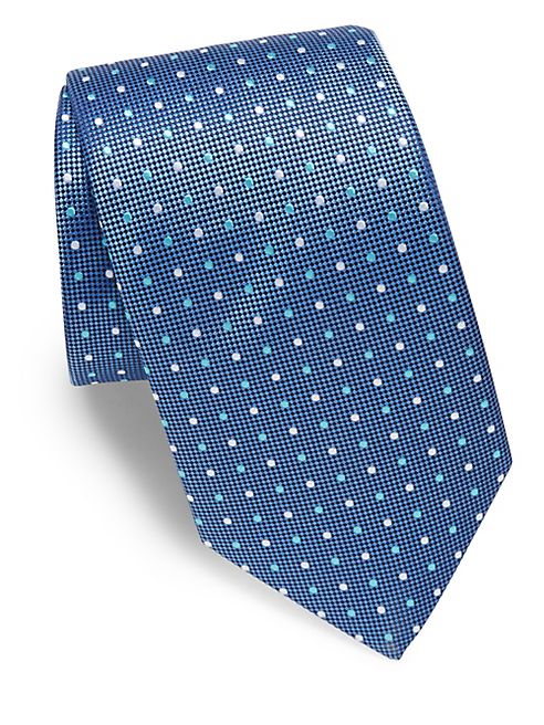 Eton - Embroidered Dot Silk Tie