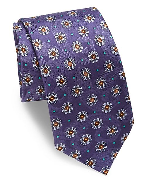 Eton - Paisley & Floral Silk Tie