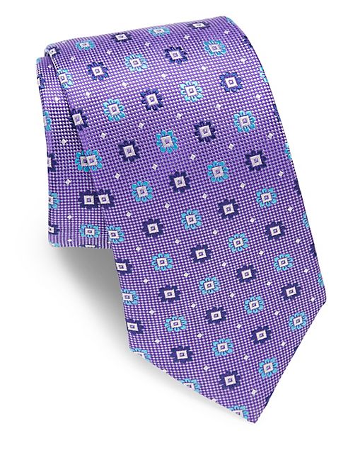 Eton - Floral Motif Silk Tie