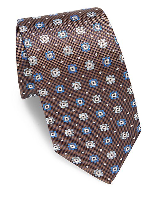 Eton - Floral Embroidered Silk Tie