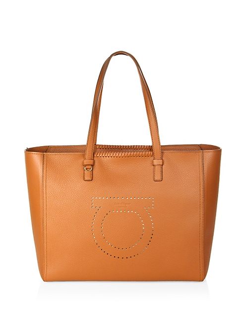 Salvatore Ferragamo - Gancio Mood Marta Pebbled Leather Tote