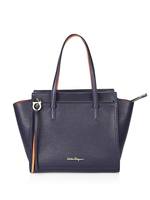 Salvatore Ferragamo - Gancio Shopping Amy Grand Prix Leather Tote