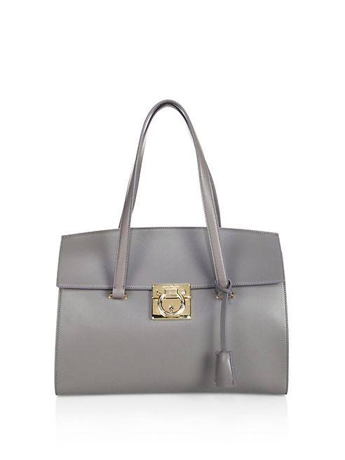 Salvatore Ferragamo - Lock Story Medium Marta Leather Tote