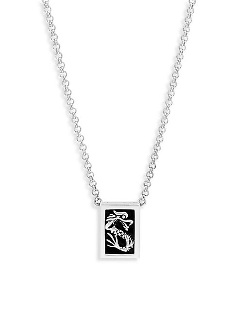 John Hardy - Naga Sterling Silver & Black Onyx Pendant Necklace