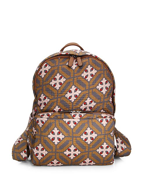 Emporio Armani - Printed Faux-Leather Backpack