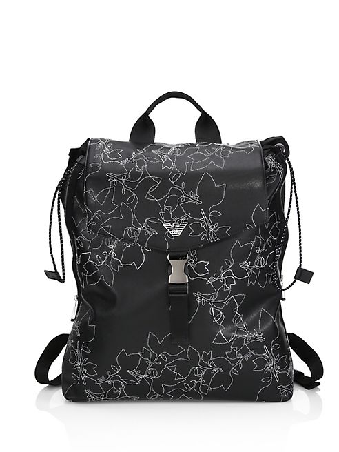 Emporio Armani - Stitched Faux-Leather Backpack