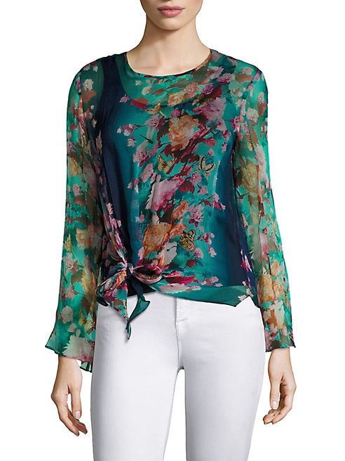 Fuzzi - Farfalla Tie Silk Blouse