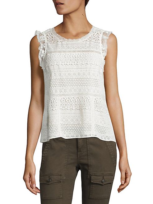 Joie - Lupe Ruffled Lace Tank Top