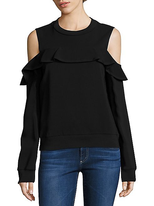 A.L.C. - Lindsey Ruffle Cold-Shoulder Top