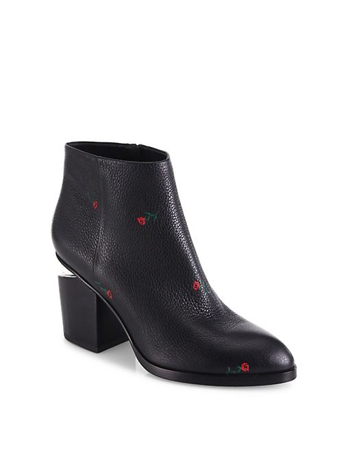 Alexander Wang - Gabi Rose-Printed Leather Booties