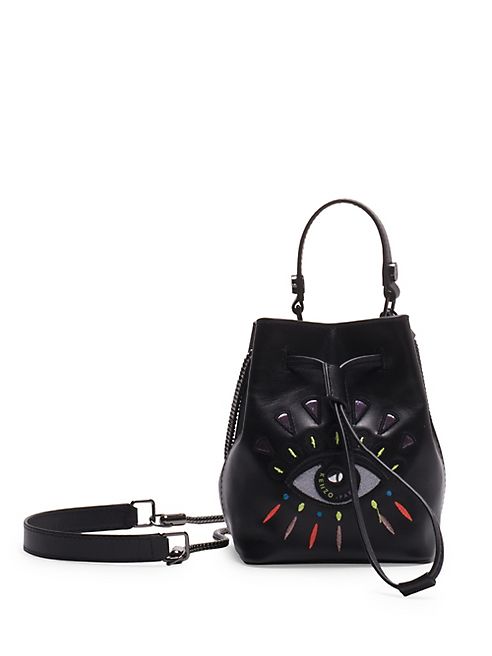 KENZO - Eye Mini Leather Bucket Crossbody Bag