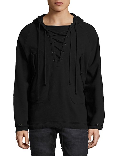 Hudson - Ruckus Regular-Fit Lace-Up Hoodie