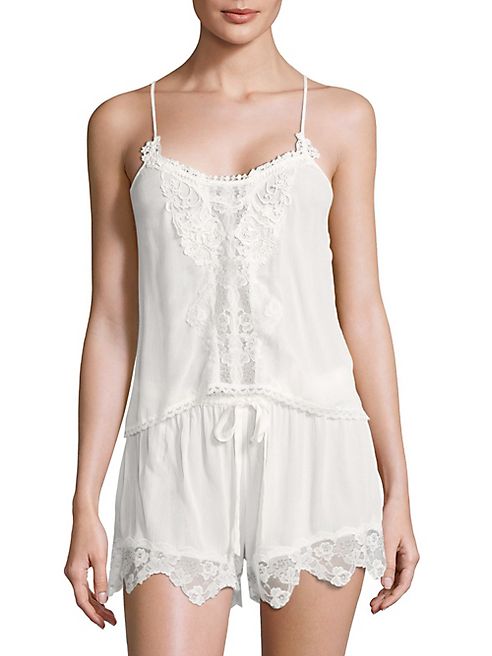 In Bloom - Kiss the Sky Lace Trim Camisole and Shorts Set