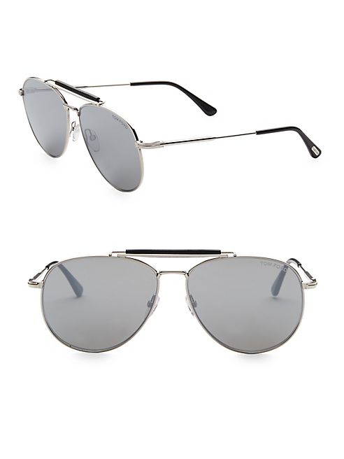 Tom Ford Eyewear - 60MM Sean Spall Aviator Sunglasses