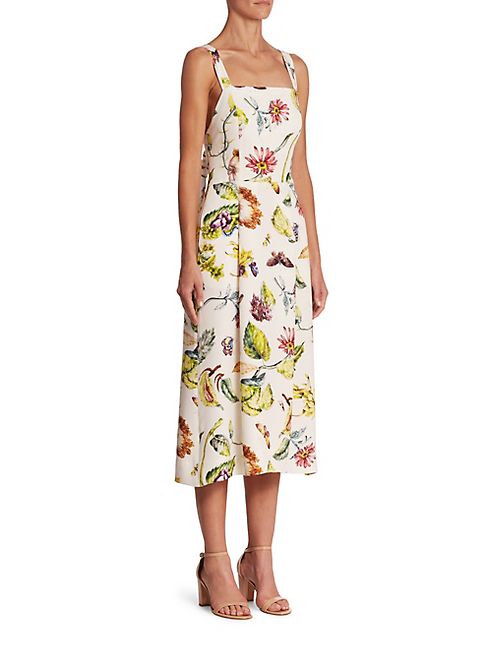 Adam Lippes - Floral-Print A-Line Dress