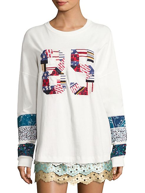 Tommy Hilfiger Collection - Patchwork Long Sleeve Tee