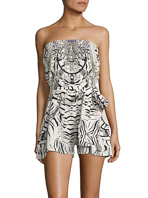 Camilla - Printed Silk Romper