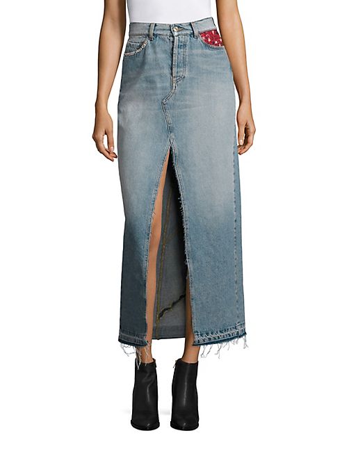 Tommy Hilfiger Collection - Patchwork Denim Maxi Skirt