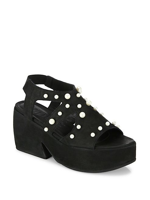 LD Tuttle - The Mirror Studded Suede Platform Sandals