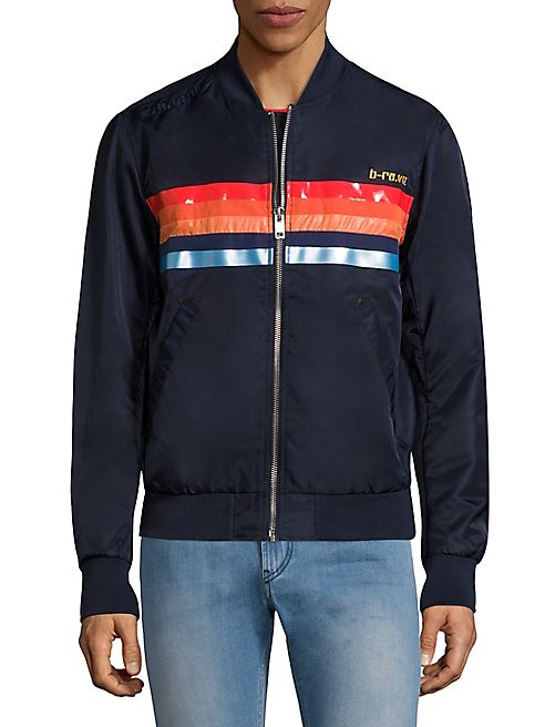 Diesel - Slater Striped Bomber Jacket